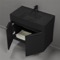 Floating Black Bathroom Vanity, Modern, 32